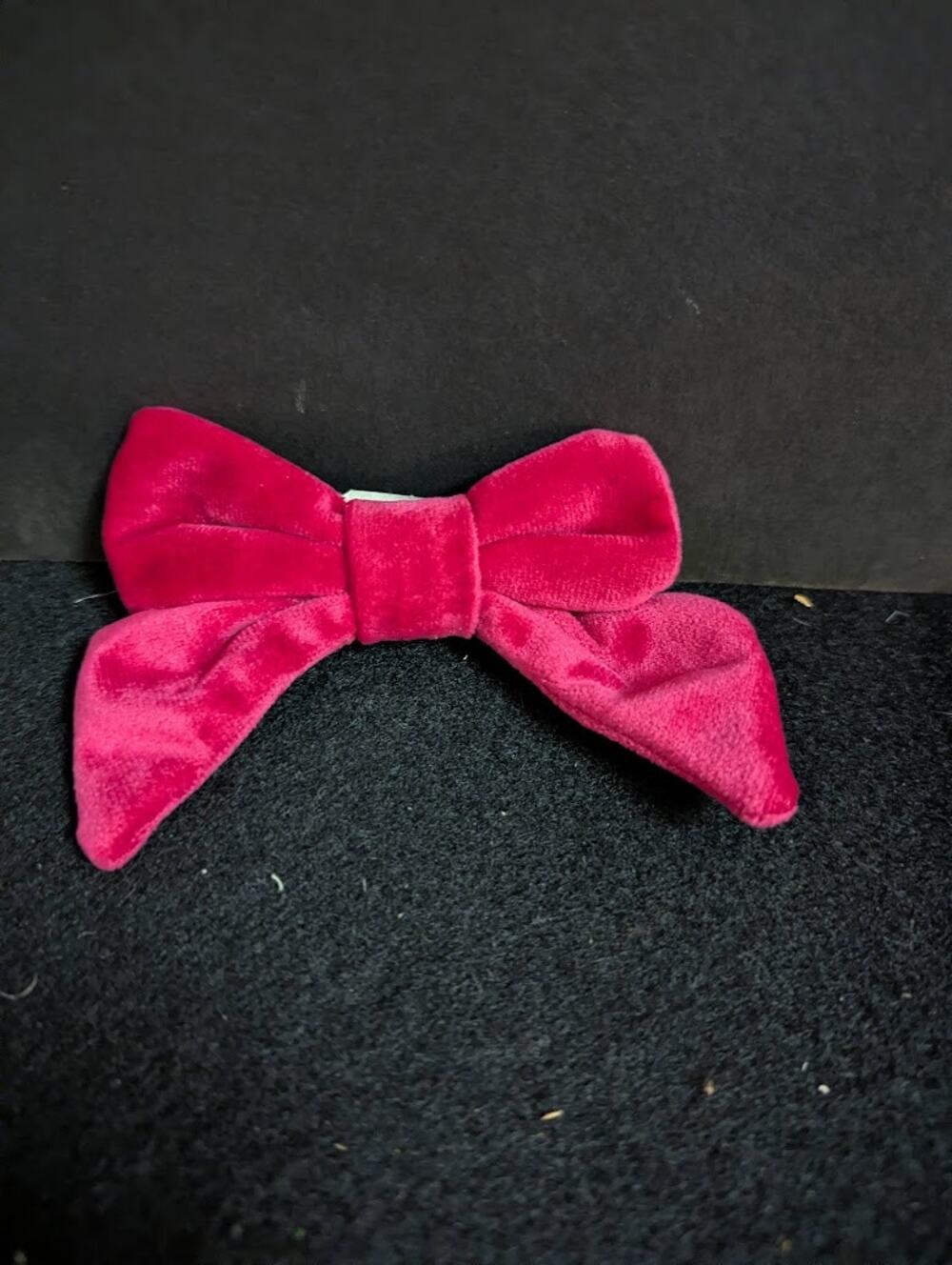 LELE SADOUGHI small  4" cranberry Velvet Bow new barrette crimson